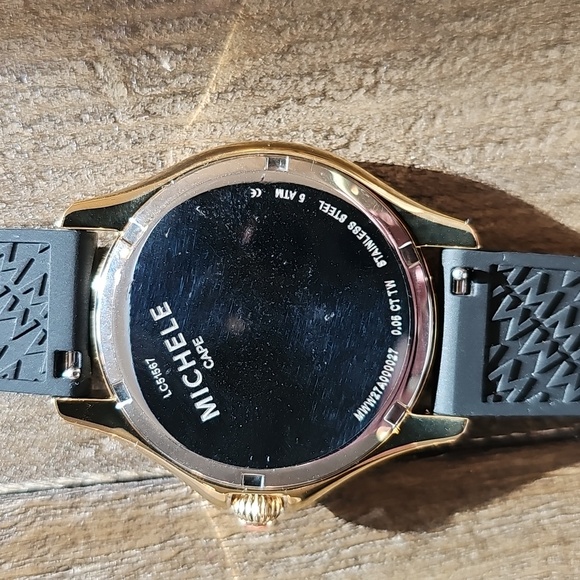 Black and Gold Women's Watch By Michele - Picture 5 of 8